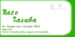 mate kasuba business card