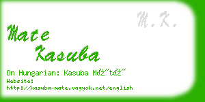 mate kasuba business card